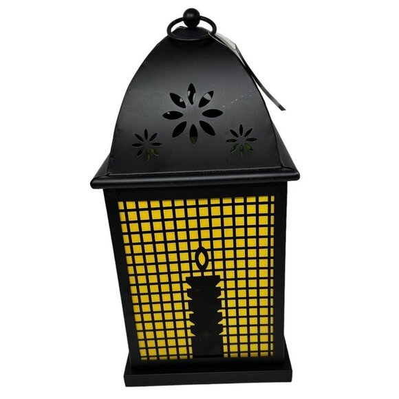 Halloween LED Skull Lantern Color Changing Light Candle Cutouts Purple Spooky - Picture 2 of 12